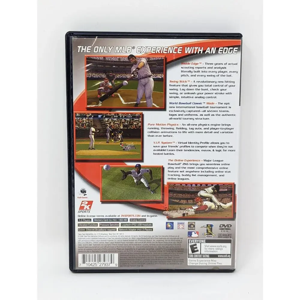 Major League Baseball 2K6 Video Game PlayStation 2 CIB Manual Tested